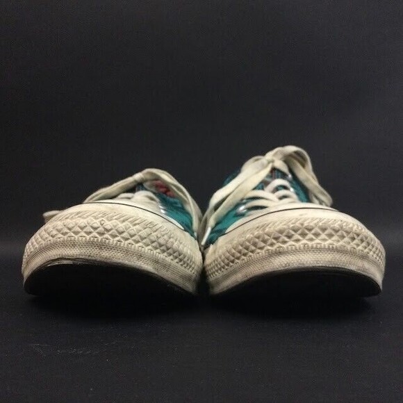 Converse All-Star - Men Sz 7.5/Women Sz 9.5-Teal Chevron Print Low Skate-146758C - Picture 2 of 8